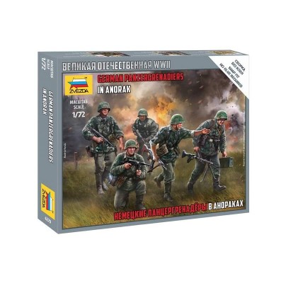 Сборные солдатики ZVEZDA Немецкие панцергренадеры в анораках, 1/72