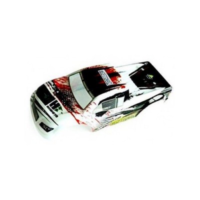 Кузов бело-черный для монстра Himoto E18MT, E18MTL Кузов бело-черный для монстра Himoto E18MT, E18MTL