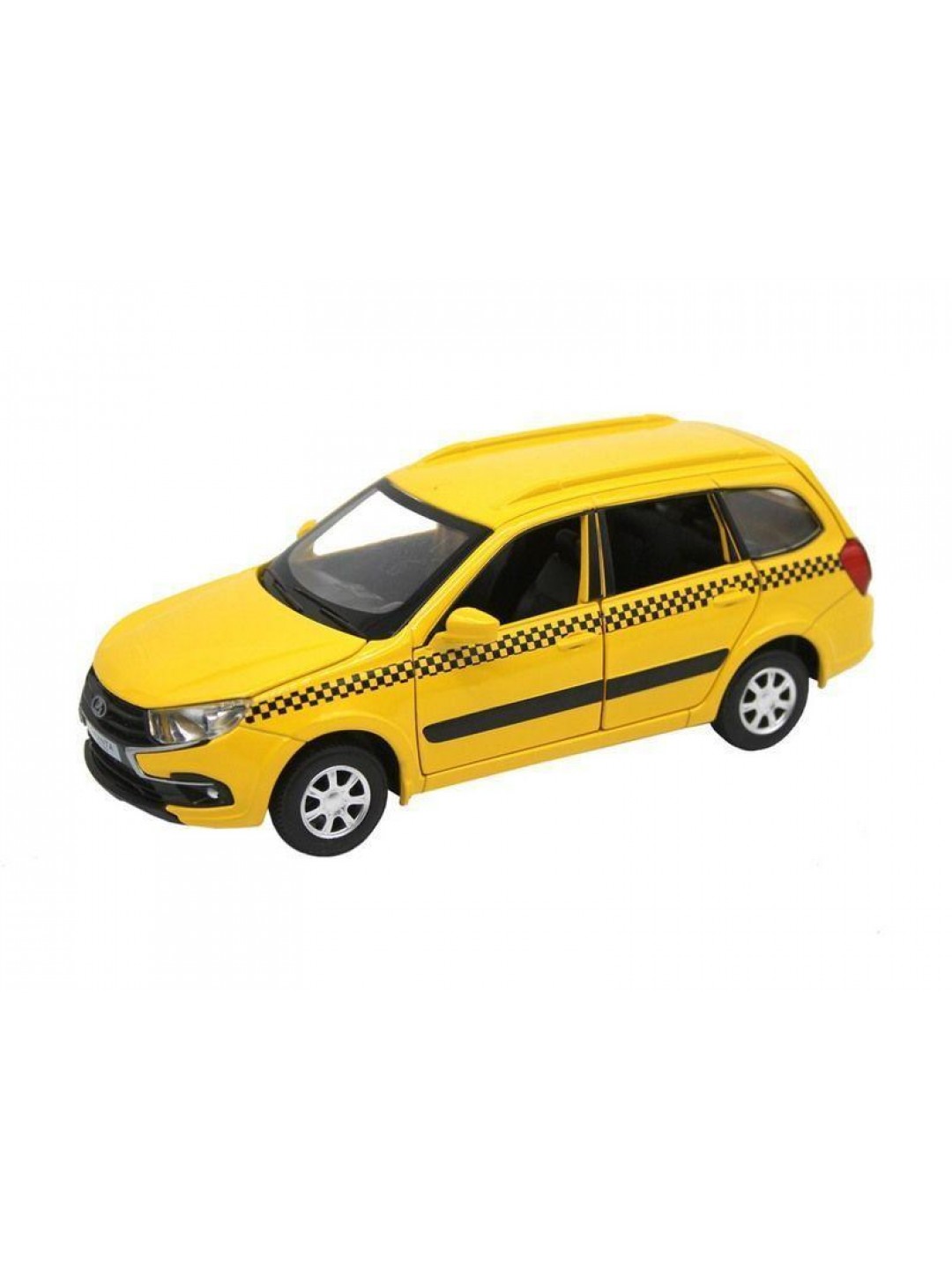 Машина "АВТОПАНОРАМА" LADA GRANTA CROSS "ТАКСИ", желтый, 1/24, свет, звук, в/к 24,5*12,5*10,5 см
