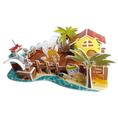 3D пазл из пенокартона РЫБАЦКАЯ ПРИСТАНЬ (МИНИ СЕРИЯ) (22 детали)