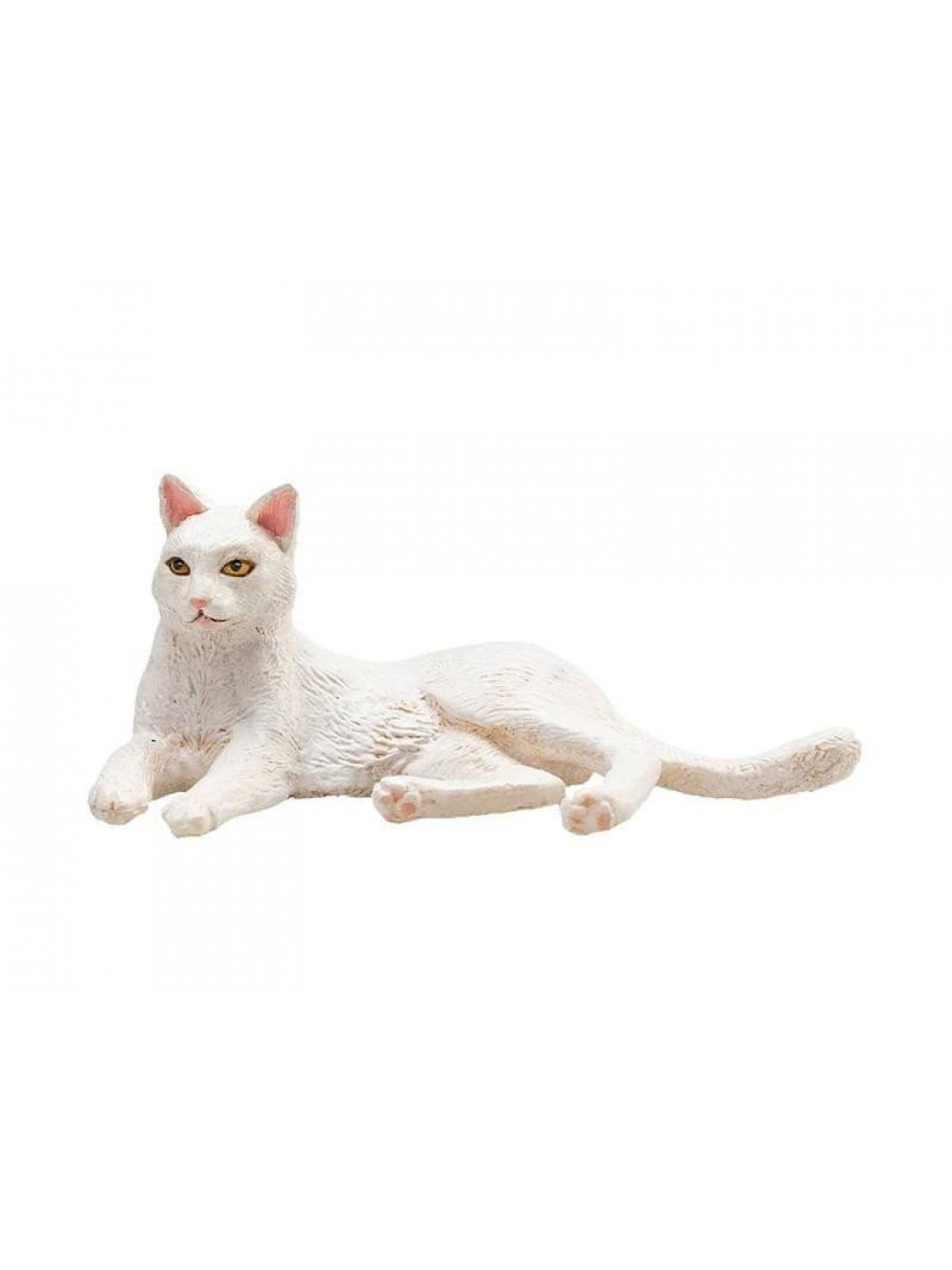 Фигурка KONIK Кошка, белая (лежащая)