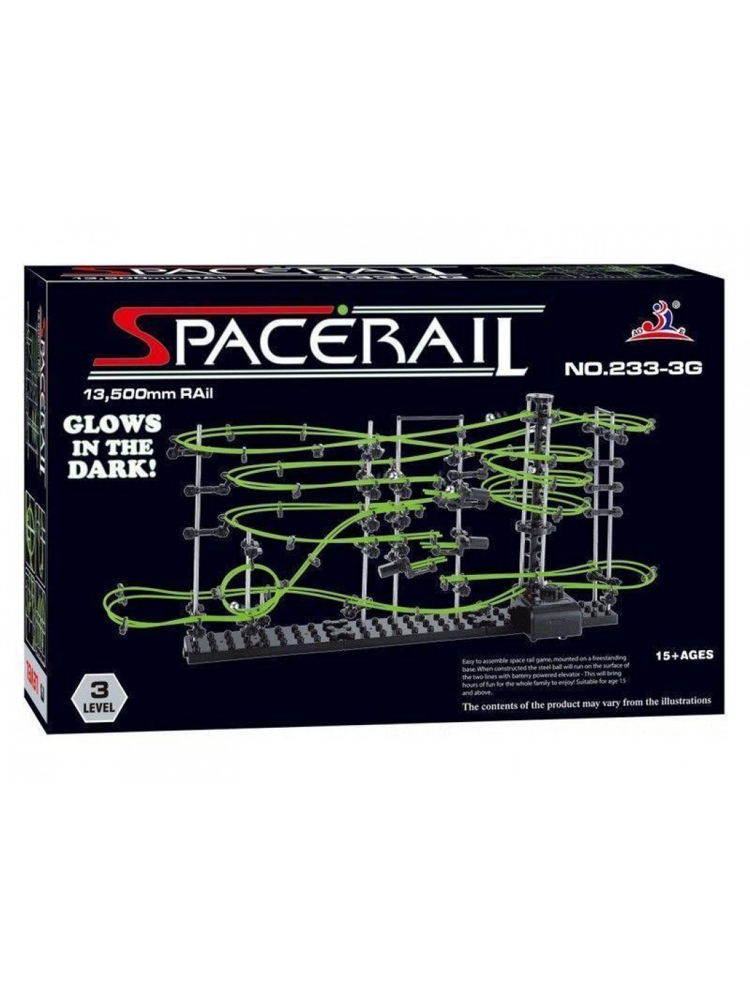 Конструктор динамический Spacerail 233-3G, 13.5м (Level 3), светящиеся рельсы