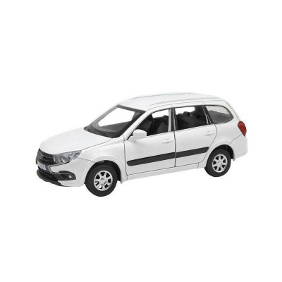 Машина "АВТОПАНОРАМА" LADA GRANTA CROSS, белый, 1/24, свет, звук, инерция, в/к 24,5*12,5*10,5 см