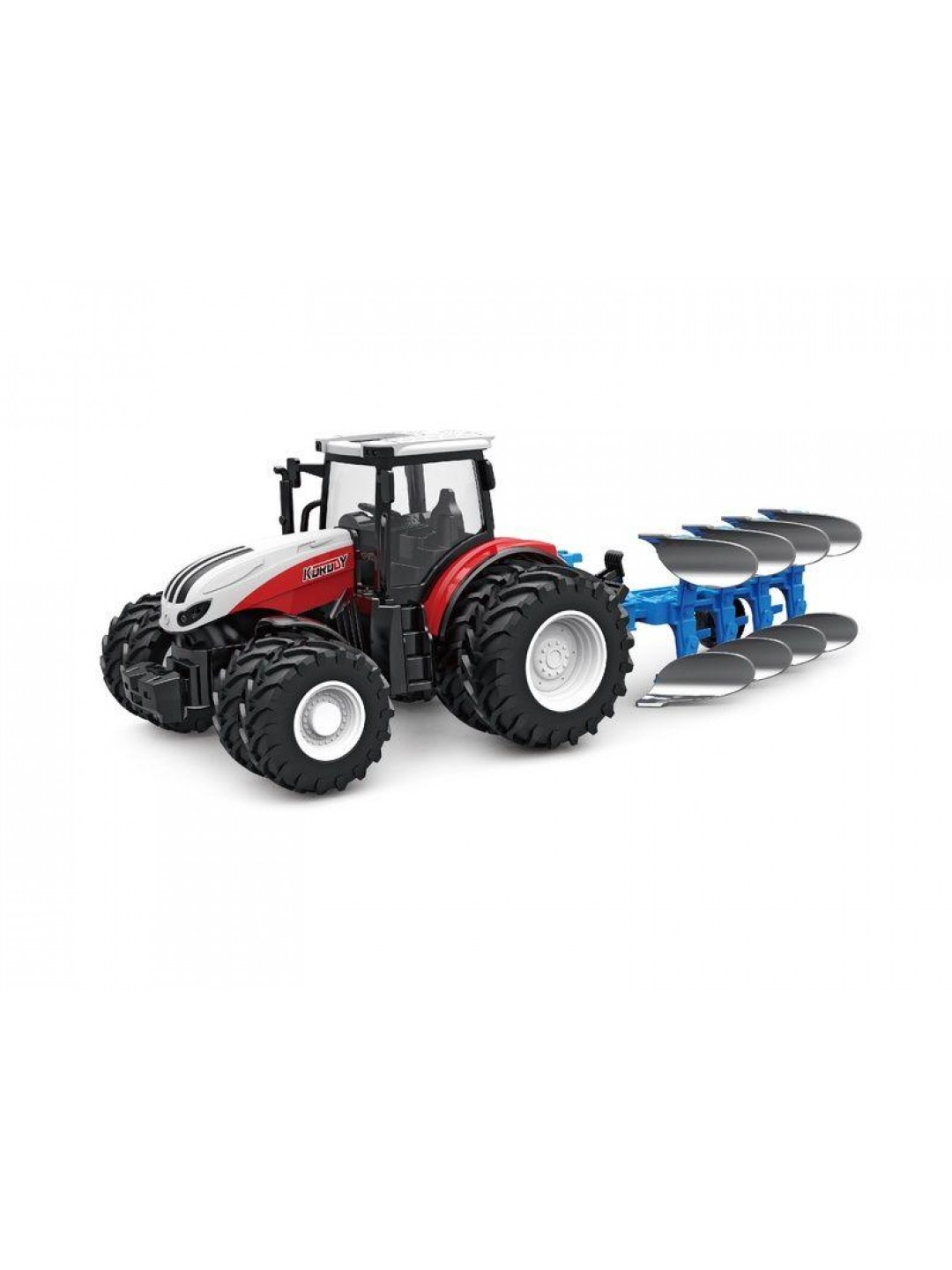 Р/У фермерский трактор Korody с плугом, двойные колеса 1/24 2.4G 6CH RTR
