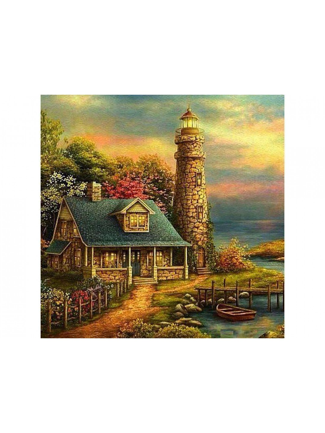 Картина мозаикой 30х30 ЗАБЫТЫЙ МАЯК (квадрат) (40 цветов)