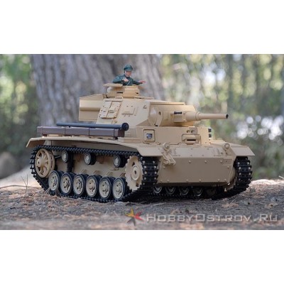 Р/У танк Heng Long 1/16 Panzerkampfwagen III (Германия) 2.4G RTR песочный