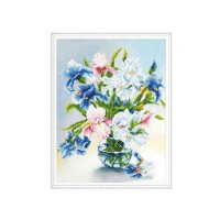 Алмазная мозаика с нанесенной рамкой 40х50 БУКЕТ ИРИСОВ (23 цвета) Алмазная мозаика с нанесенной рамкой 40х50 БУКЕТ ИРИСОВ (23 цвета)