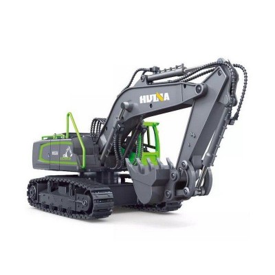 Радиоуправляемый экскаватор HUI NA TOYS, серый 2.4G 9CH 1/18 RTR