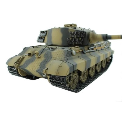 Радиоуправляемый танк Torro King Tiger 1/16, ВВ-пушка, дым, деревянная коробка V3.0 2.4G RTR