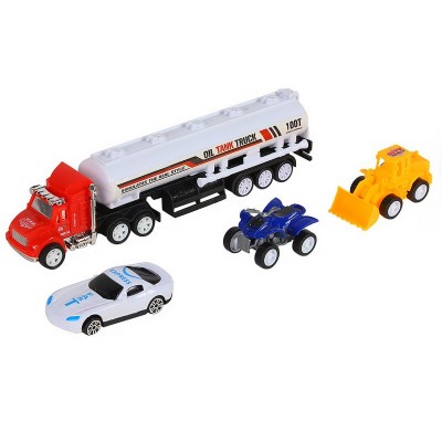 Набор AUTODRIVE «Транспорт» фрикционный, трейлер с цистерной с транспортом 4-7см в/к 24*4,5*18 см Набор AUTODRIVE «Транспорт» фрикционный, трейлер с цистерной с транспортом 4-7см в/к 24*4,5*18 см
