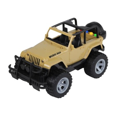Машина AUTODRIVE Джип 23см инерц. на бат. со светом и звуком, желтый, в/к 26,5*16*16 Машина AUTODRIVE Джип 23см инерц. на бат. со светом и звуком, желтый, в/к 26,5*16*16