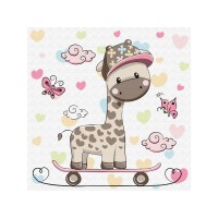 Набор юного художника 20х20 Жирафик на скейтборде (12 цветов) Набор юного художника 20х20 Жирафик на скейтборде (12 цветов)