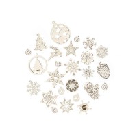 Деревянный конструктор Lemmo Набор Новогодних украшений, 25 деталей Деревянный конструктор Lemmo Набор Новогодних украшений, 25 деталей