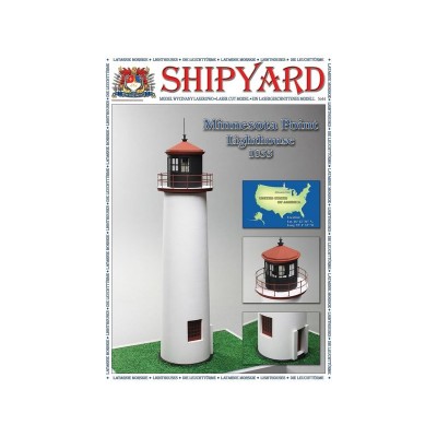 Сборная картонная модель Shipyard маяк Minnesota Point Lighthouse (№82), 1/72