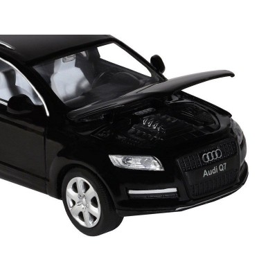 Машина "АВТОПАНОРАМА" Audi Q7, черный, 1/32, свет, звук, инерция, в/к 17,5*13,5*9 см