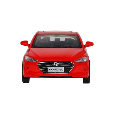 Машина "АВТОПАНОРАМА" HYUNDAI ELANTRA, красный, 1/40, инерция, в/к 17,5*12,5*6,5 см