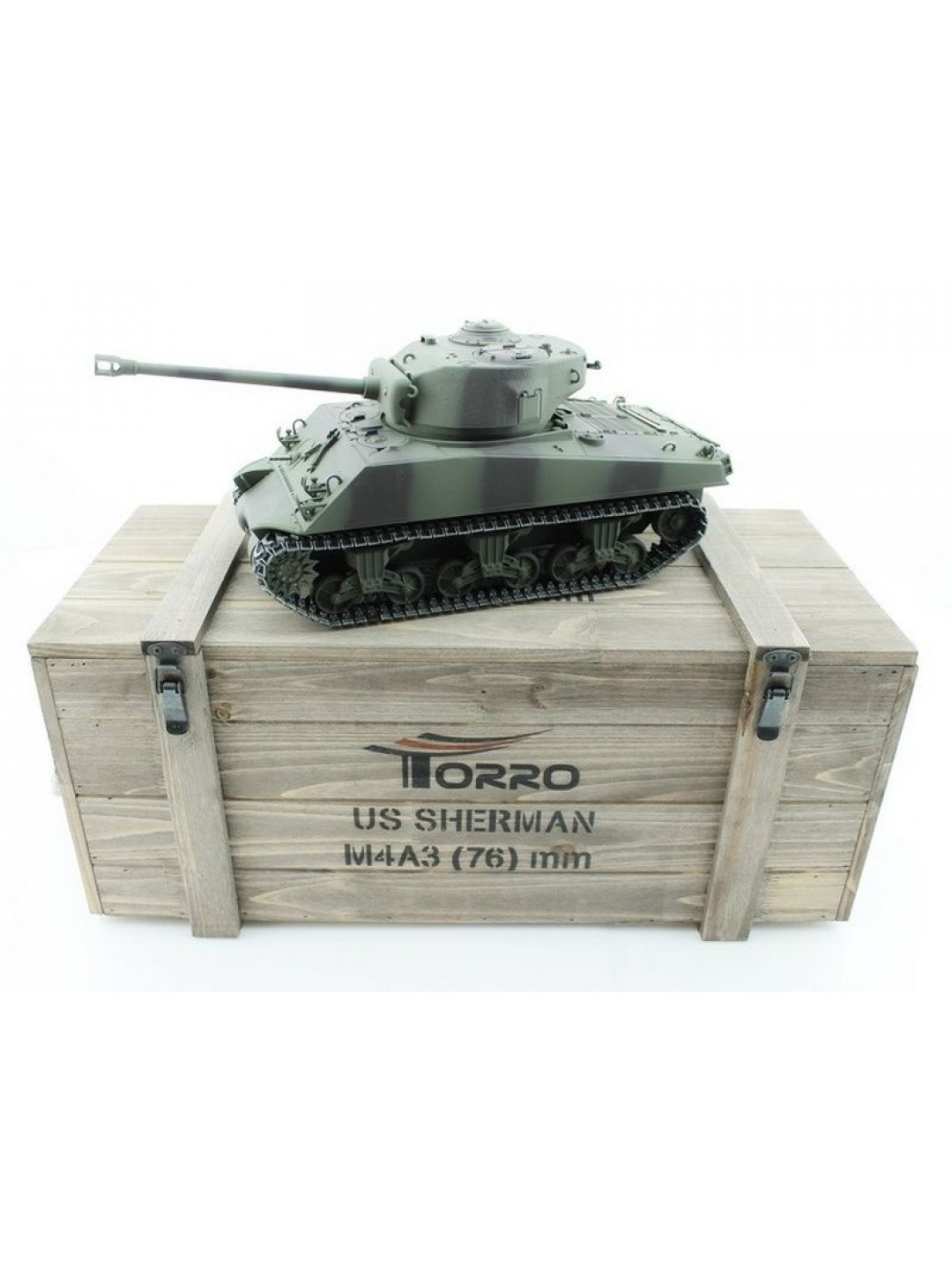 Радиоуправляемый танк Torro Sherman M4A3 76mm 1/16 ИК-пушка V3.0 2.4G RTR