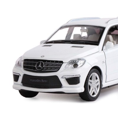 Машина "АВТОПАНОРАМА" Mercedes-Benz ML63 AMG, белый, 1/32, свет, звук, инерция, в/к 17,5*13,5*9 см