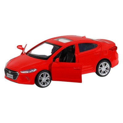 Машина "АВТОПАНОРАМА" HYUNDAI ELANTRA, красный, 1/40, инерция, в/к 17,5*12,5*6,5 см