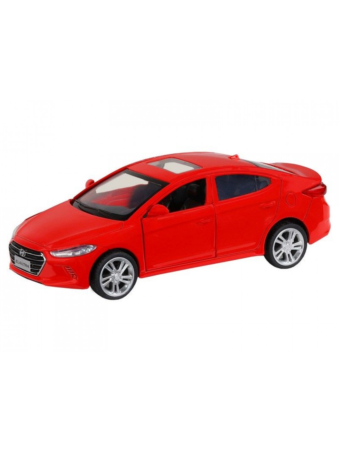 Машина "АВТОПАНОРАМА" HYUNDAI ELANTRA, красный, 1/40, инерция, в/к 17,5*12,5*6,5 см