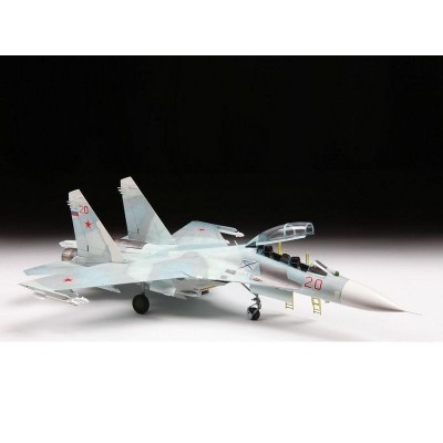 Сборная модель ZVEZDA Российский учебно-боевой самолёт Су-27УБ, 1/72