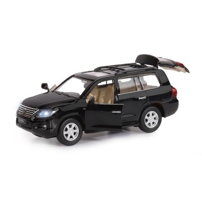 Машина "АВТОПАНОРАМА" Lexus LX570, черный, 1/32, свет, звук, инерция, в/к 17,5*13,5*9 см