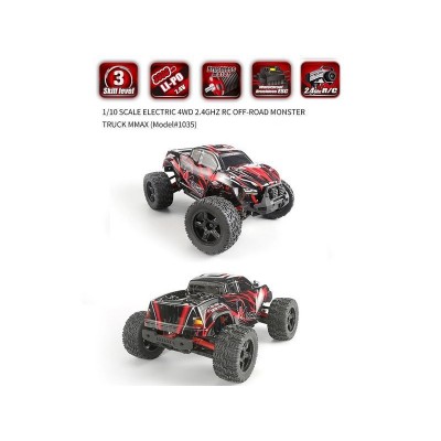 Радиоуправляемый монстр Remo Hobby MMAX Brushless (красный) 4WD 2.4G 1/10 RTR