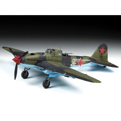 Сборная модель ZVEZDA Советский двухместный штурмовик Ил-2 (обр. 1943), 1/48