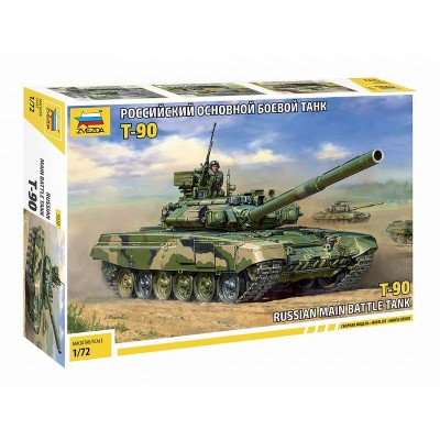 Сборная модель ZVEZDA Российский танк Т-90, 1/72