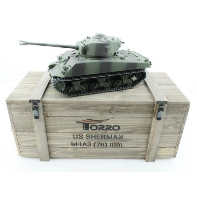 Радиоуправляемый танк Torro Sherman M4A3 76mm 1/16 ИК-пушка V3.0 2.4G RTR