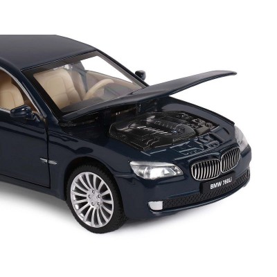 Машина "АВТОПАНОРАМА" BMW 760LI, синий, 1/34, свет, звук, инерция, в/к 17,5*13,5*9 см