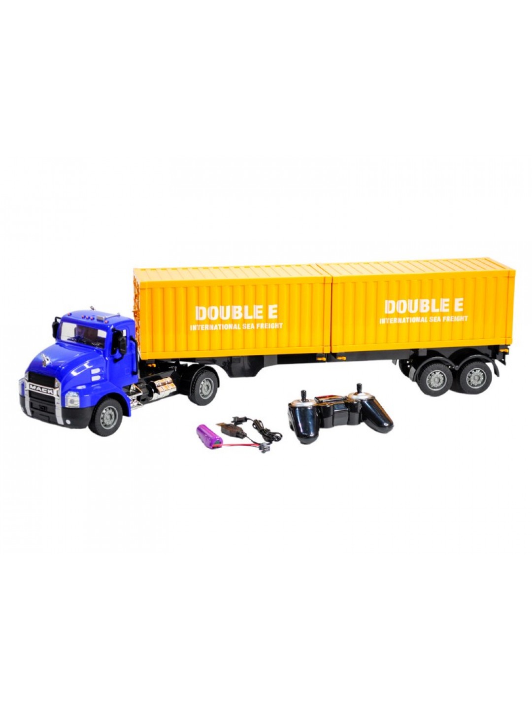 Радиоуправляемый тягач на 2 контейнера Double Eagle MACK 1/26 2.4G RTR