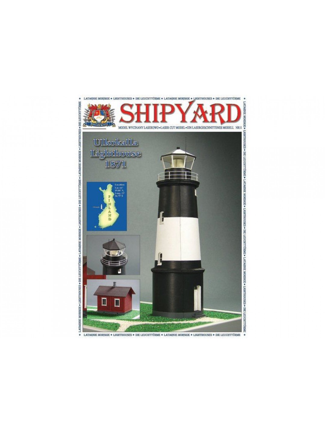 Сборная картонная модель Shipyard маяк Lighthouse Ulkokalla (№18), 1/72