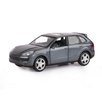 Машина "АВТОПАНОРАМА" Porsche Cayenne S, серый, 1/32, свет, звук, инерция, в/к 17,5*13,5*9 см