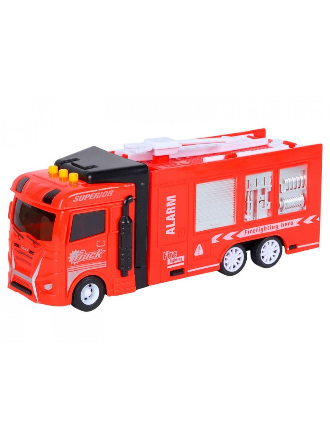 Машина AUTODRIVE Пожарная машина фрикционная, свет, звук, в/к 23,5*7*11 см