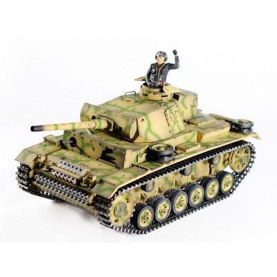 Р/У танк Taigen 1/16 Panzerkampfwagen III (Германия) дым, свет V3 2.4G RTR камуфляж