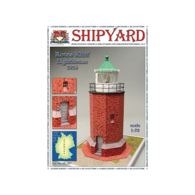 Сборная картонная модель Shipyard маяк Rotes Kliff Lighthouse (№87), 1/72