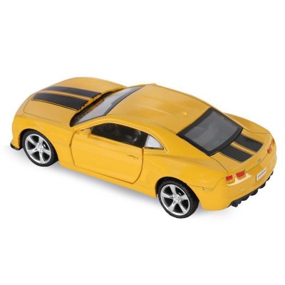 Машина "АВТОПАНОРАМА" Chevrolet Camaro SS, желтый, 1/43, инерция, откр. двери, в/к 17,5*12,5*6,5 см