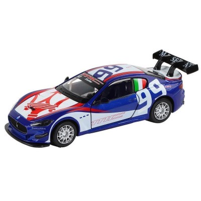 Машина "АВТОПАНОРАМА" Maserati Gran Turismo MC GT4, синий, 1/32, свет, звук, в/к 17,5*13,5*9 см