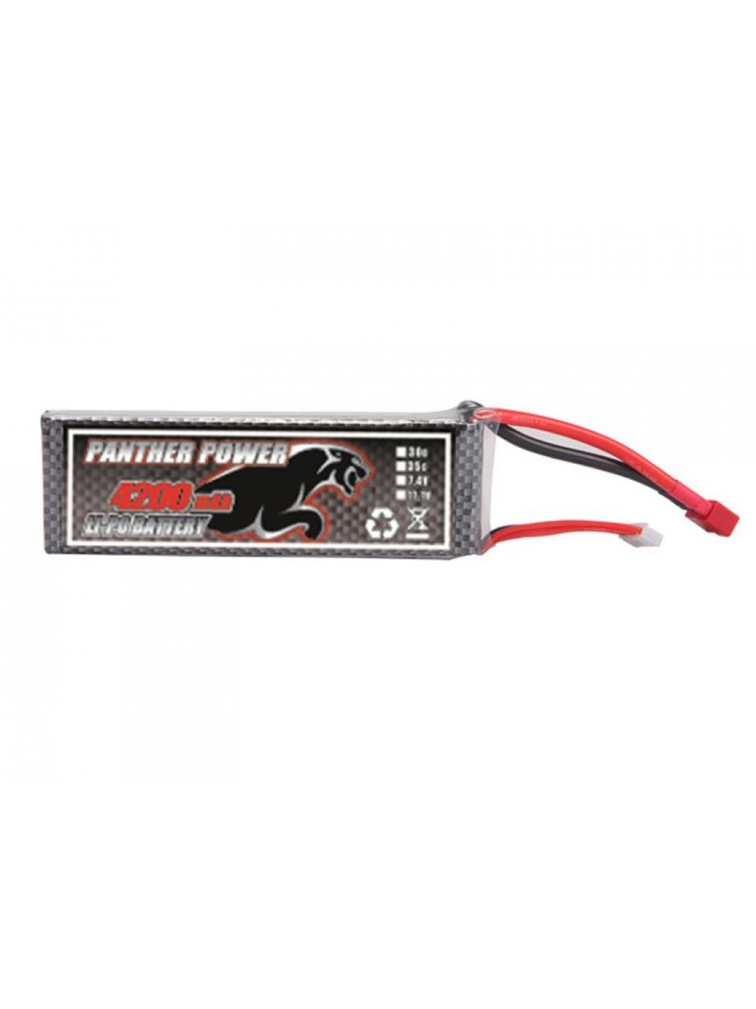 Аккумулятор Li-Po 4200mAh, 7,4V, T-plug в жестком корпусе для Remo Hobby