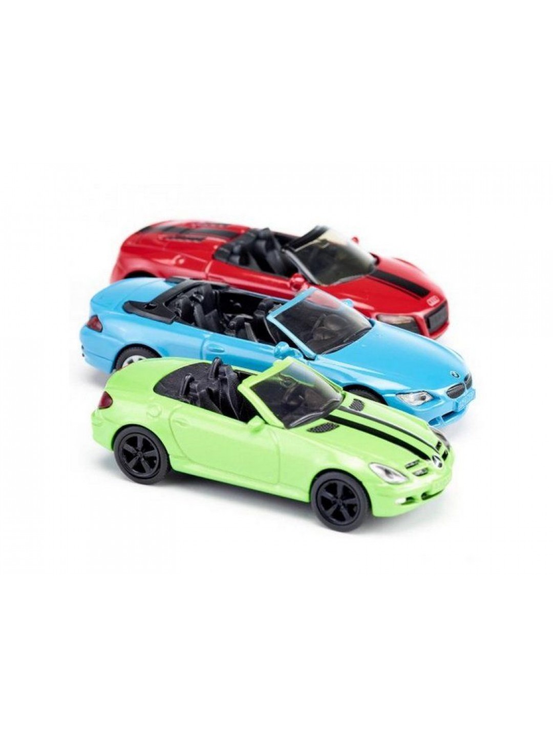 Набор Siku 6314 из 3 кабриолетов (Mercedes SLK, Audi R8 Spyder, BMW 645i)
