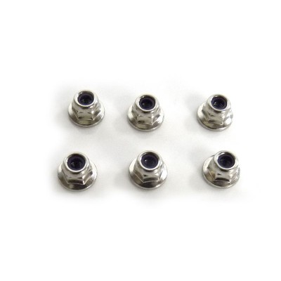 Гайка самоконтрящаяся M3 хром, 6шт.