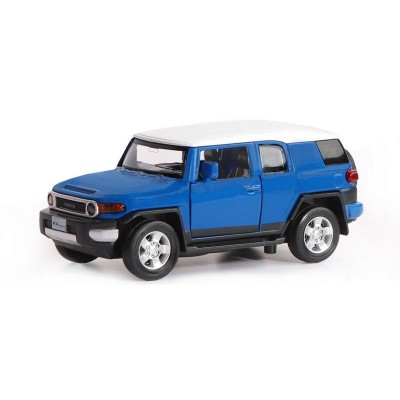 Машина "АВТОПАНОРАМА" Toyota FJ Cruiser, синий, 1/32, свет, звук, инерция, в/к 17,5*13,5*9 см