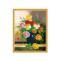 Алмазная мозаика с нанесенной рамкой 40х50 БУКЕТ В СИНЕЙ ВАЗЕ (28 цветов) Алмазная мозаика с нанесенной рамкой 40х50 БУКЕТ В СИНЕЙ ВАЗЕ (28 цветов)