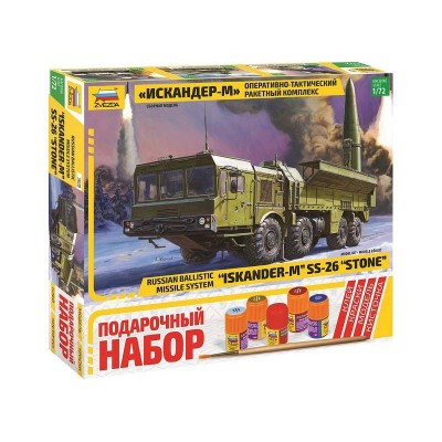 Сборная модель ZVEZDA Ракетный комплекс "Искандер-М", подарочный набор, 1/72