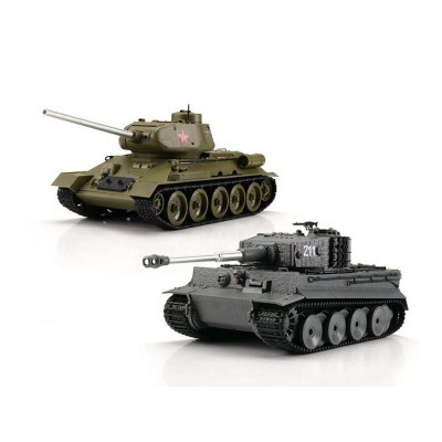 Радиоуправляемый танковый бой Torro Т34/85 и Tiger 1 1/30, RTR