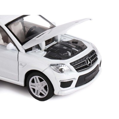 Машина "АВТОПАНОРАМА" Mercedes-Benz ML63 AMG, белый, 1/32, свет, звук, инерция, в/к 17,5*13,5*9 см