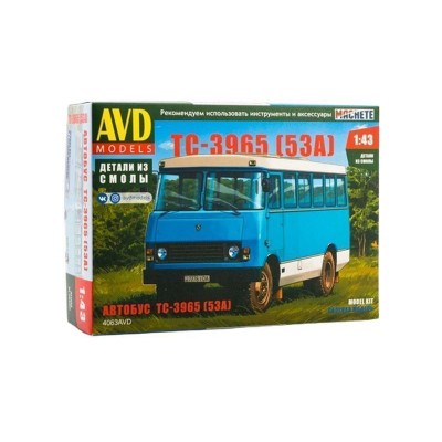 Сборная модель AVD Автобус ТС-3965 (53А), 1/43