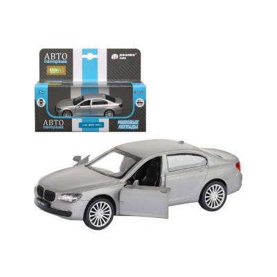 Машина "АВТОПАНОРАМА" BMW 760 LI, серебряный, 1/46, инерция, в/к 17,5*12,5*6,5 см