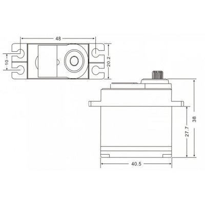 Сервомашинка цифровая JX Servo PDI-5521MG-180 (55.6г/20.32/0.16/6V) стандартная